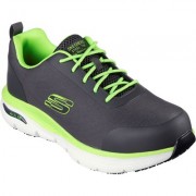 Sketchers Archfit Ringstap Safety Trainer Lime/Charcoal